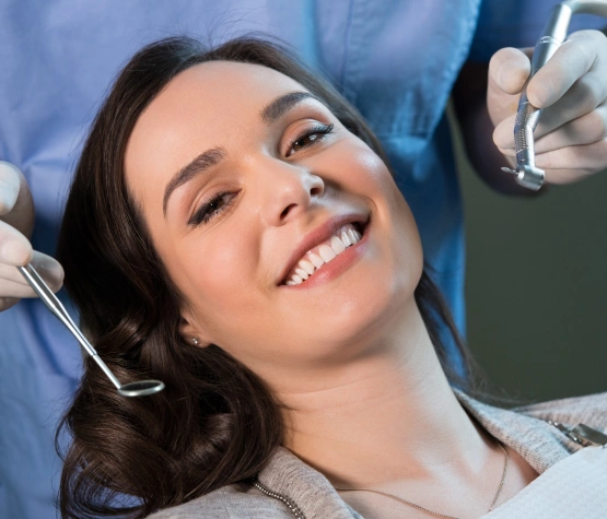 Patient receiving comfortable sedation dentistry treatment